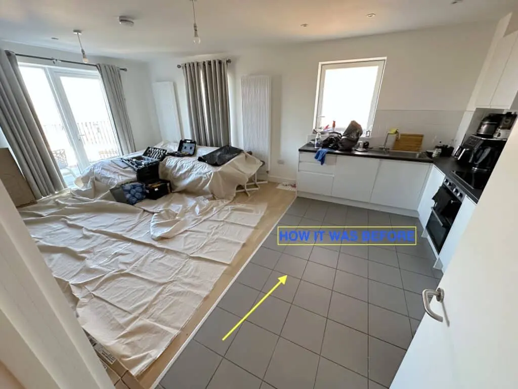 Kitchen Island Installation, Barking (before)