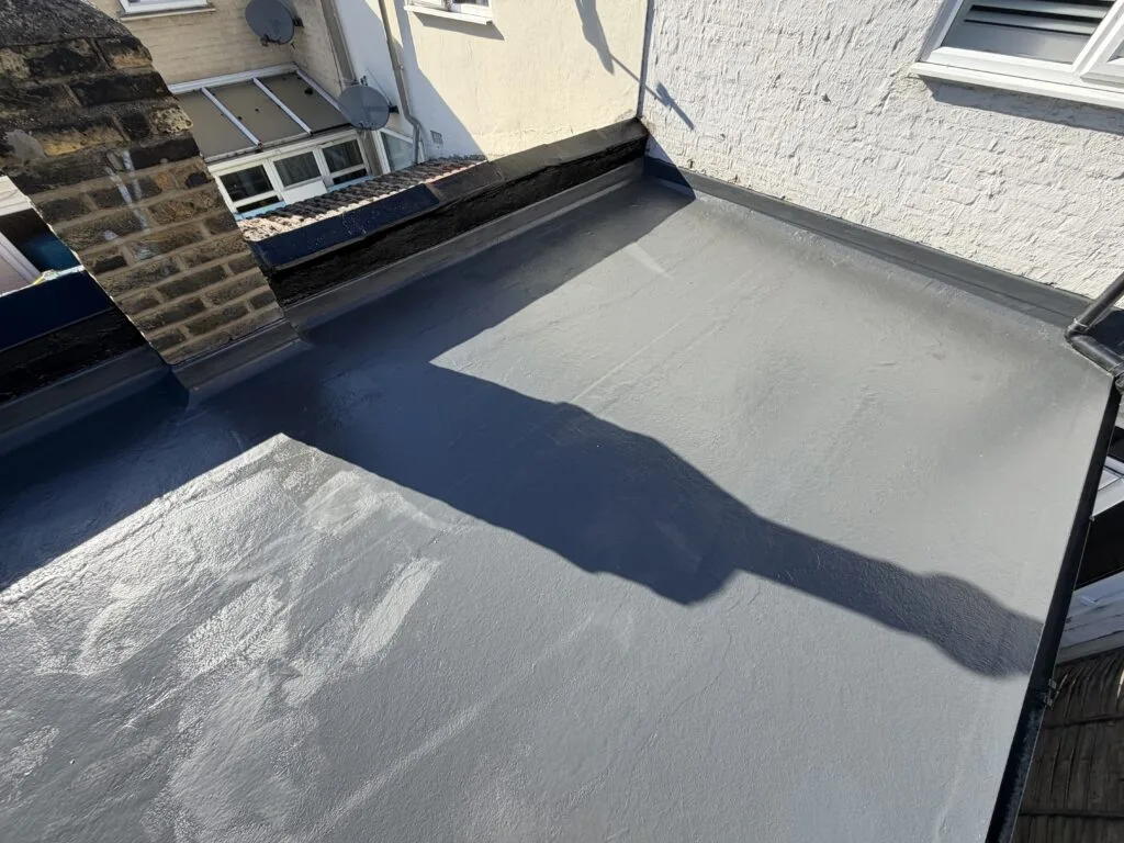 Flat roof repairing work, Custom House, E16