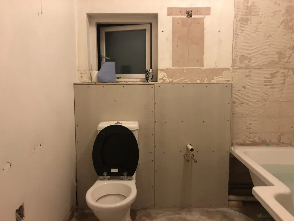 Bathroom renovation under way