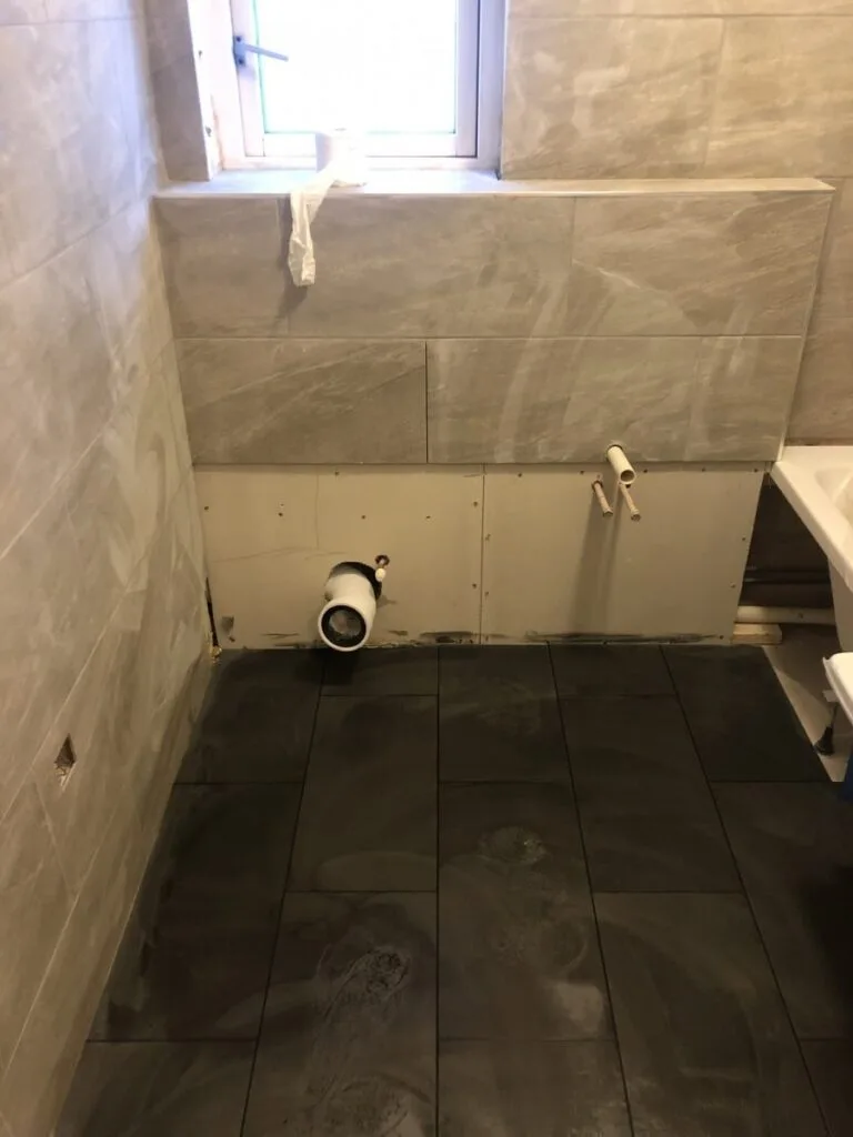 Tiles installation, plumbing