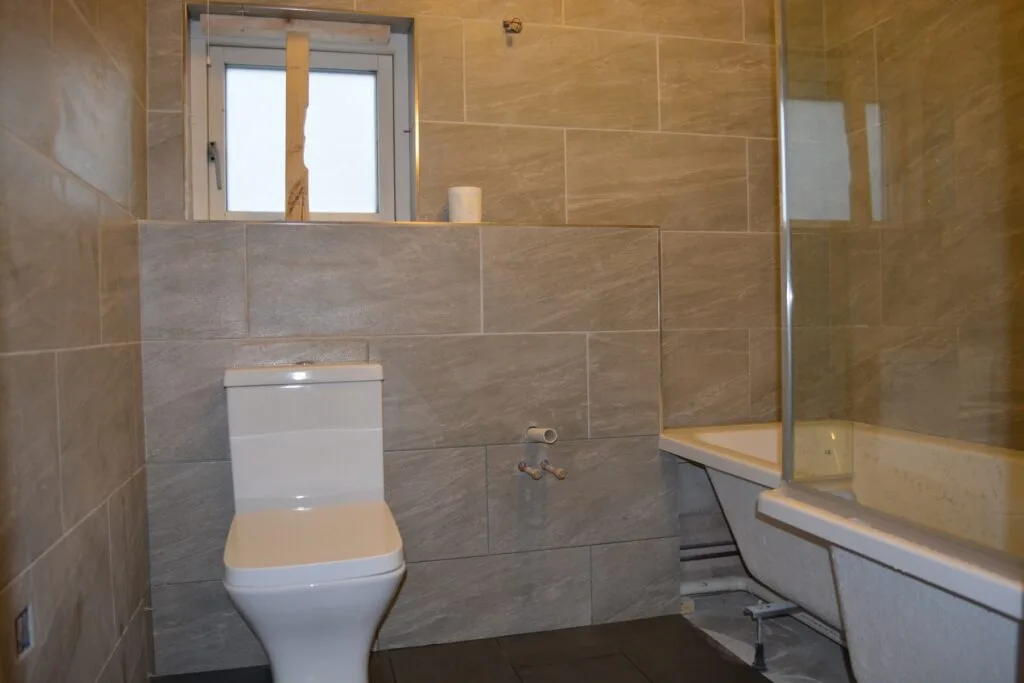 Bathroom renovation under way
