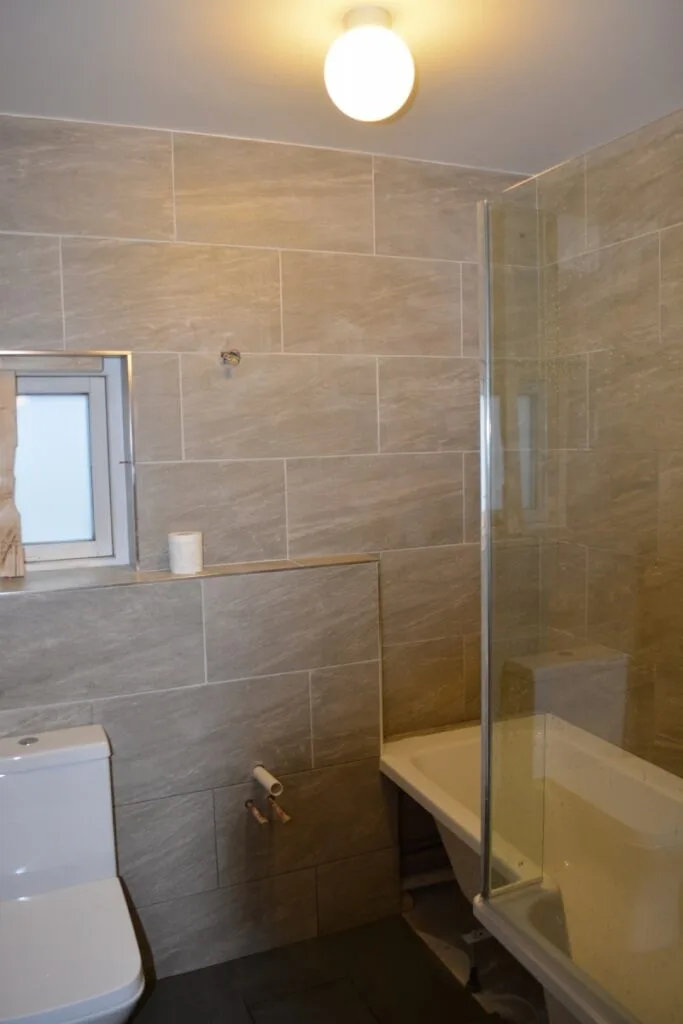 Bathroom renovation under way