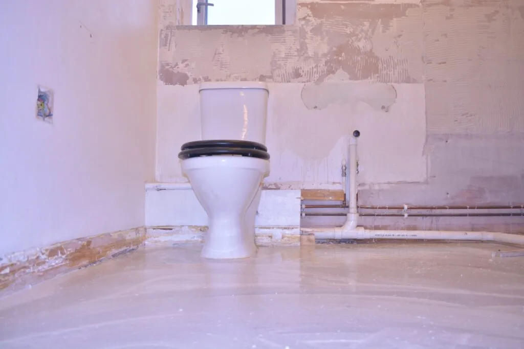 Bathroom renovation under way