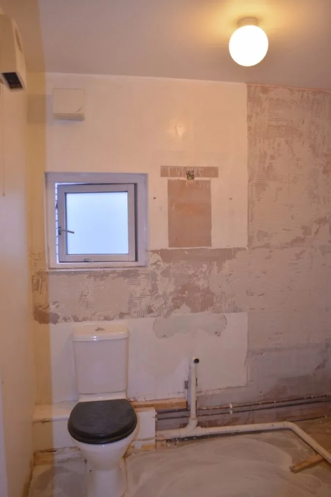 Bathroom renovation under way