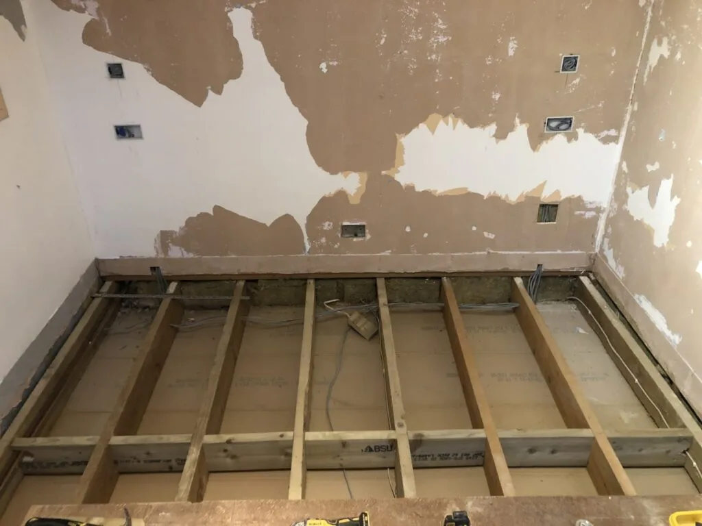 Floor replacement at a Peckham property