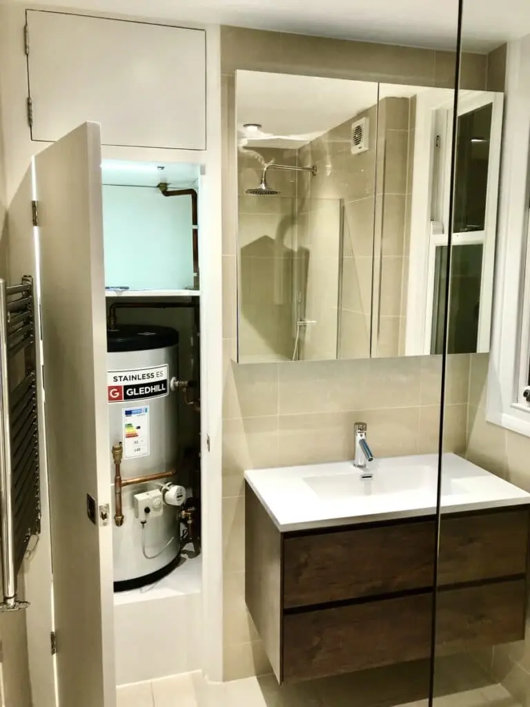 Bathroom and heating installation, completed