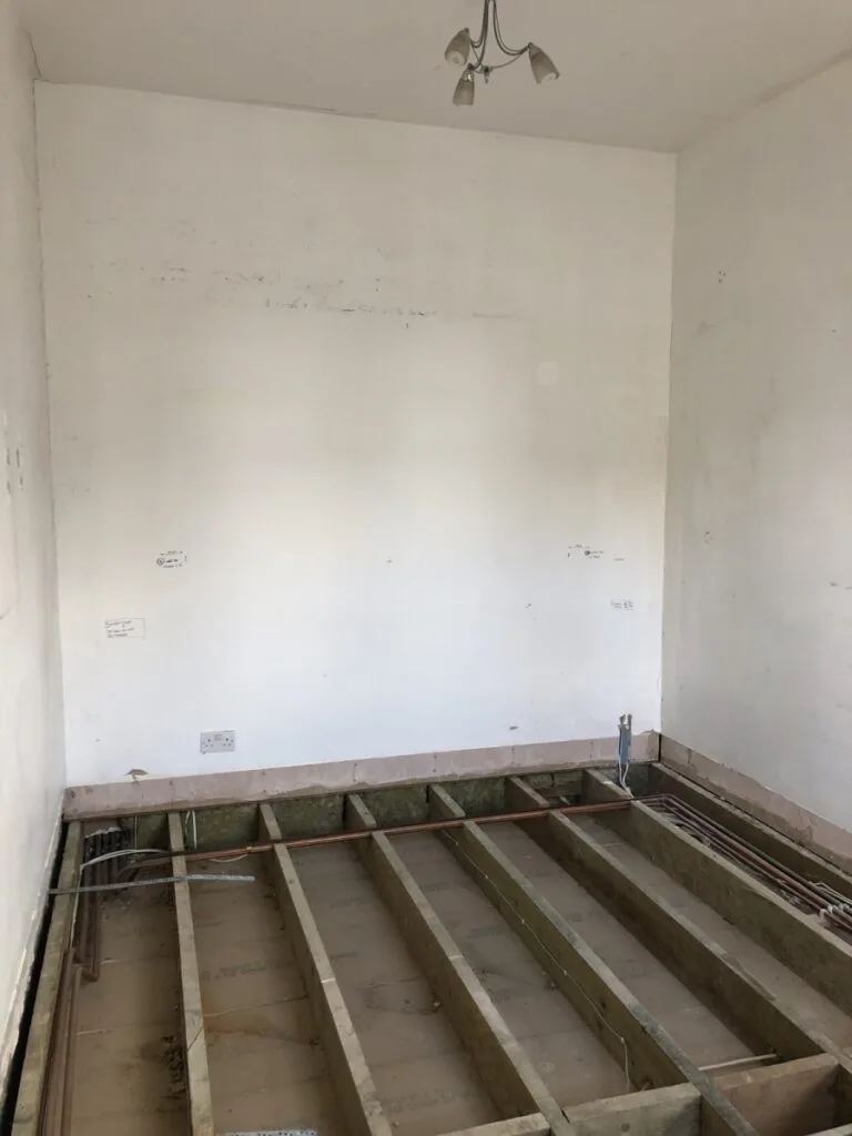 Under construction Double bedroom renovation in South East London